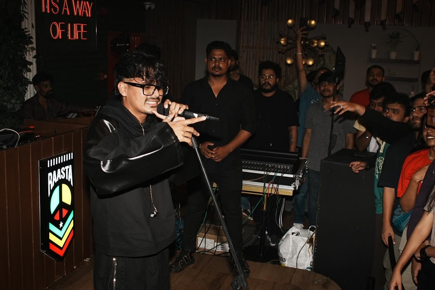 Naam Sujal sharing a moment with the crowd